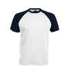 T Shirt Baseball Blanc & Bleu